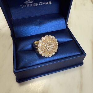 14K Gold 1.0 cwt Genuine Diamond Ring Size 7.5